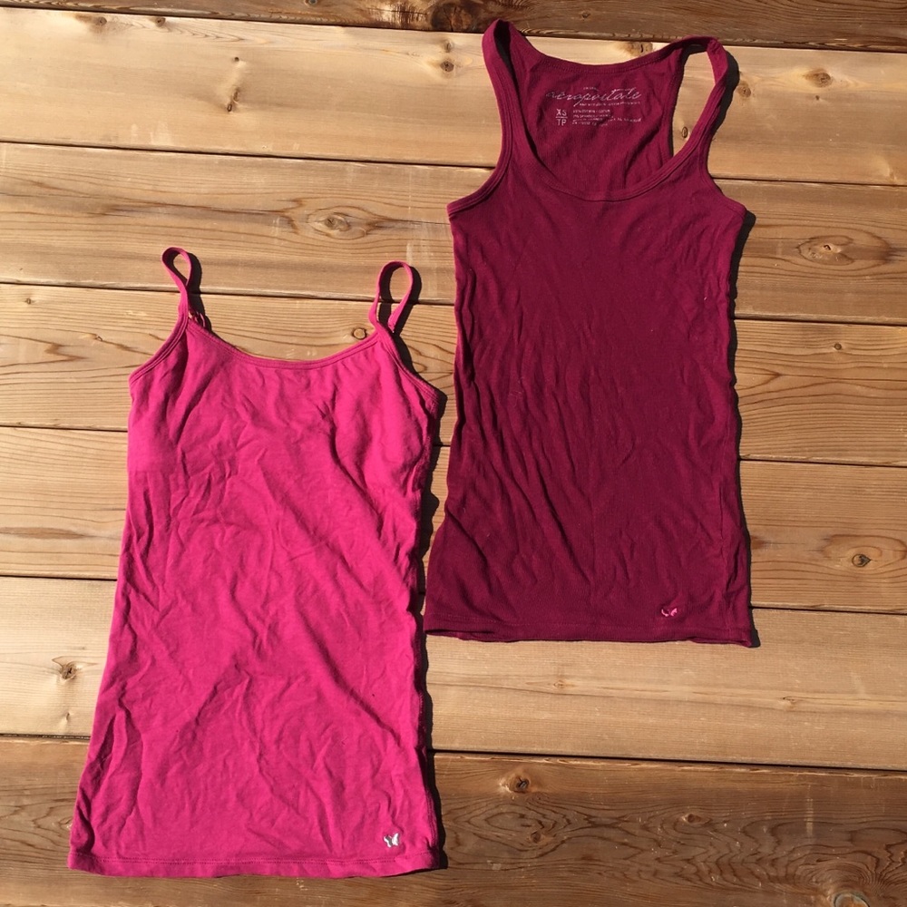 Lot of 2 Aeropostale tank tops pink/magenta